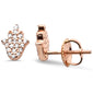 0.16ct G SI 14K Rose Gold Diamond Hand of Hamsa Stud Earrings