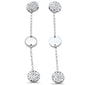 <span style="color:purple">SPECIAL!</span> .21ct G SI 14K White Gold Diamond Round Dangling Earrings