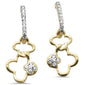 <span style="color:purple">SPECIAL!</span> .21ct G SI 14K Yellow Gold Diamond Flower Dangling Earrings