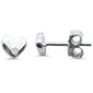 .02ct G SI 14K White Gold Diamond Heart Earrings
