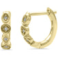 .03ct G SI 14K Yellow Gold Diamond Hoop Earrings