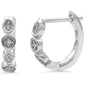 .03ct G SI 14K White Gold Diamond Hoop Earrings