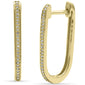 .08ct G SI 14K Yellow Gold Diamond Hoop Earrings