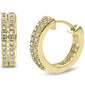.16ct G SI 14K Yellow Gold Diamond Hoop Earrings