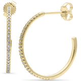 <span style="color:purple">SPECIAL!</span>  .29ct G SI 14K Yellow Gold Diamond Hoop Earrings