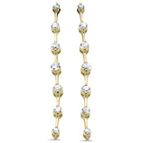 <span style="color:purple">SPECIAL!</span> .92ct G SI 14K Yellow Gold Diamond Dangling Bar Earrings