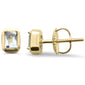 .31ct G SI 14K Yellow Gold Aquamarine Gemstone Stud Earrings