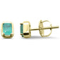 .37ct G SI 14K Yellow Gold Emerald Gemstone Earrings Screw Back