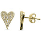 .20ct G SI 14K Yellow Gold Diamond Heart Shaped Earrings