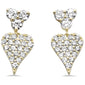 <span style="color:purple">SPECIAL!</span> .34ct G SI 14K Yellow Gold Diamond Heart Dangling Earrings Push Back