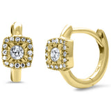 .15ct G SI 14K Yellow Gold Diamond Petite Hoop Earrings
