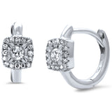 .15ct G SI 14K White Gold Diamond Petite Hoop Earrings