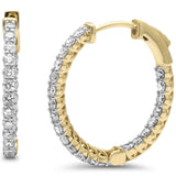 <span style="color:purple">SPECIAL!</span> 1.08ct G SI 14K Yellow Gold Diamond Hoop Earrings