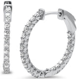 .53ct G SI 14K White Gold Diamond Hoop Earrings