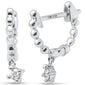 .08ct G SI 14K White Gold Diamond Petite Hoop Earrings