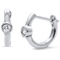 .08ct G SI 14K White Gold Diamond Petite Hoop Earrings