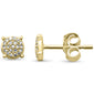 .08ct G SI 14K Yellow Gold Diamond Round Earrings Pushback