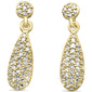 .13ct G SI 14K Yellow Gold Diamond Tear Drop Dangling Earrings