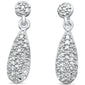 .13ct G SI 14K White Gold Diamond Tear Drop Dangling Earrings