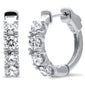 <span style="color:purple">SPECIAL!</span> 2.01ct G SI 14K White Gold Round Diamond Hoop Huggie Style Earrings