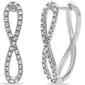 <span style="color:purple">SPECIAL!</span> .25ct G SI 14K White Gold Diamond Infinity Hoop Earrings