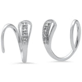 .05ct G SI 14K White Gold Diamond Ear cuff Wire