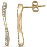 .24ct G SI 14K Yellow Gold Diamond Bar Drop Earrings
