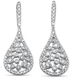.99ct  G SI 14K White Gold Diamond Pear Shape Drop Earrings