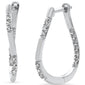 .25ct G SI 14K White Gold Diamond Hoop Earrings