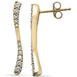 .49ct G SI 14K Yellow Gold Diamond Bar Drop Earrings