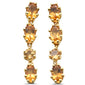 1.75ct G SI 14K Yellow Gold Citrine Gemstones Drop Earrings