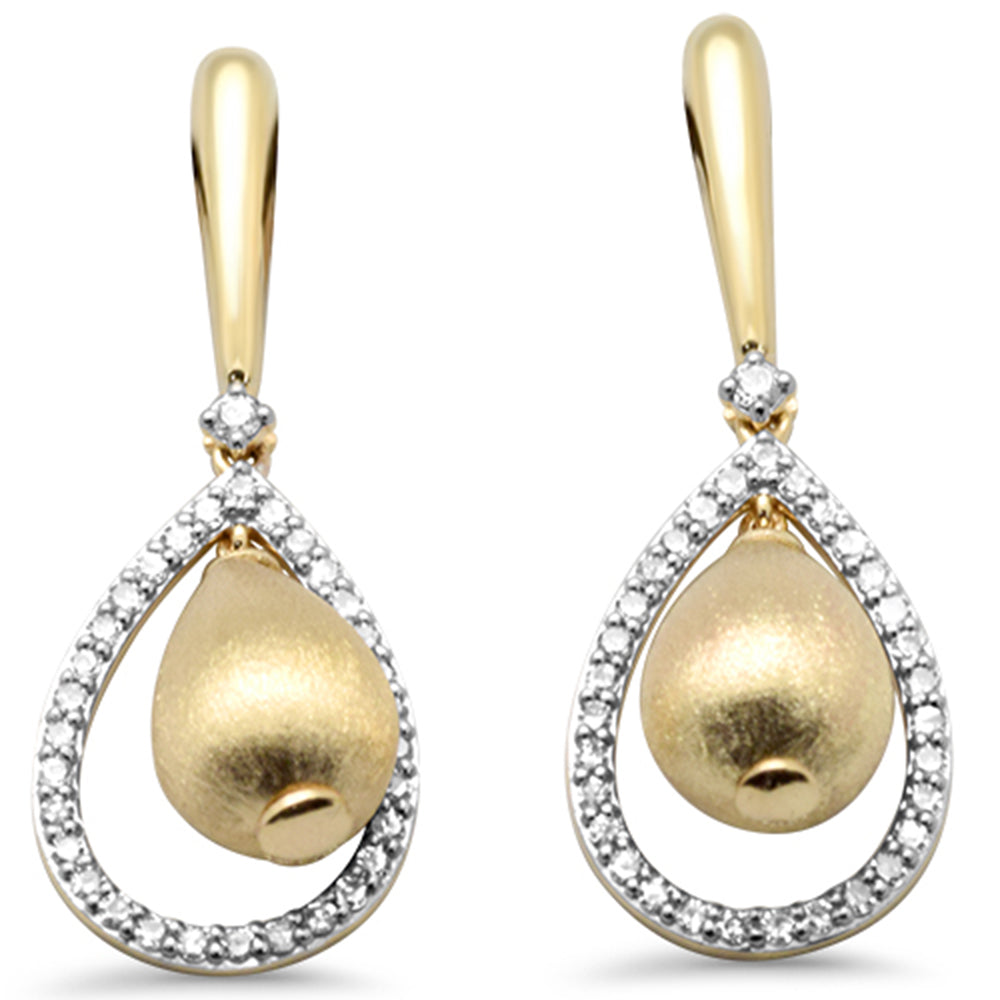 .33ct G SI 14K Yellow Gold Diamond Dangling Earrings