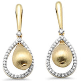 .33ct G SI 14K Yellow Gold Diamond Dangling Earrings