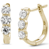 1.14ct G SI 14K Yellow Gold Diamond Hoop Earrings