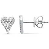 .22ct G SI 14K White Gold Diamond Heart Shape Earrings