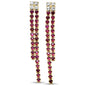 <span style="color:purple">SPECIAL!</span>1.03ct G SI 14K Yellow Gold Diamond & Ruby Gemstones Drop Earrings