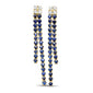 <span style="color:purple">SPECIAL!</span> .99ct G SI 14K Yellow Gold Diamond & Blue Sapphire Gemstones Drop Earrings
