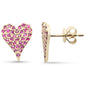 .51ct G SI 14K Yellow Gold Ruby Gemstones Heart Earrings