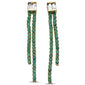 <span style="color:purple">SPECIAL!</span>1.38ct G SI 14K Yellow Gold Diamond & Emerald Gemstones Drop Earrings