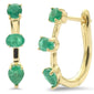 .81ct G SI 14K Yellow Gold Emerald Gemstones Earrings