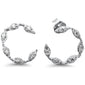 <span style="color:purple">SPECIAL!</span>.51ct G SI 14K White Gold Diamond Crescent Style Earrings Push Backings