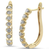 <span style="color:purple">SPECIAL!</span>.50ct G SI 14K Yellow Gold Diamond Hoop Earrings