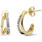 .12ct G SI 14K Yellow Gold Diamond J Hoop Earrings