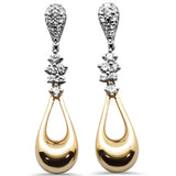 .50ct G SI 14K Two Tone Gold Diamond Drop Dangle Earrings