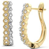 .48ct G SI 14K Yellow Gold Diamond Hoop Earrings