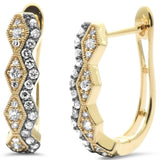 .50ct G SI 14K Yellow Gold Diamond Hoop Earrings