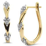 <span style="color:purple">SPECIAL!</span>.25ct G SI 14K Yellow Gold Diamond Hoop Earrings