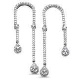 .72ct G SI 14K White Gold Diamond Drop Dangle Earrings