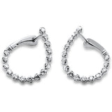 1.00ct G SI 14K White Gold Diamond Hoop Earrings