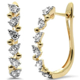 .49ct G SI 14K Yellow Gold Diamond Hoop Earrings